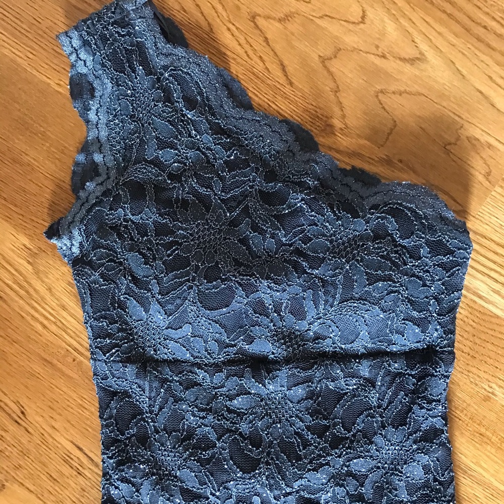 Morgan & Co. Junior’s Lace One Shoulder Dress
